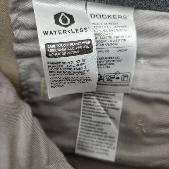 Dockers Pants Men Workday Khaki Smart 360 Flex Big/Tall Classic Fit Chino 38 32 - Picture 7 of 16